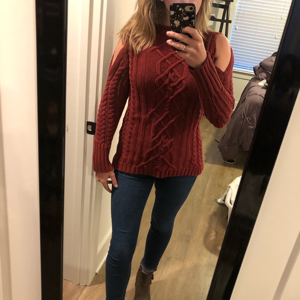 Cut Out Shoulder Sweater!